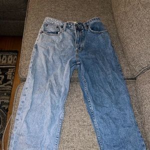Abercrombie two tone mom high rise curve love jeans size 0s